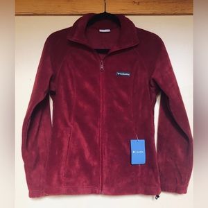 NEW! Columbia Benton Springs Classic Fit Full Zip Cozy Fleece Jacket, Wine Berry